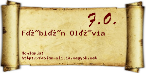 Fábián Olívia névjegykártya